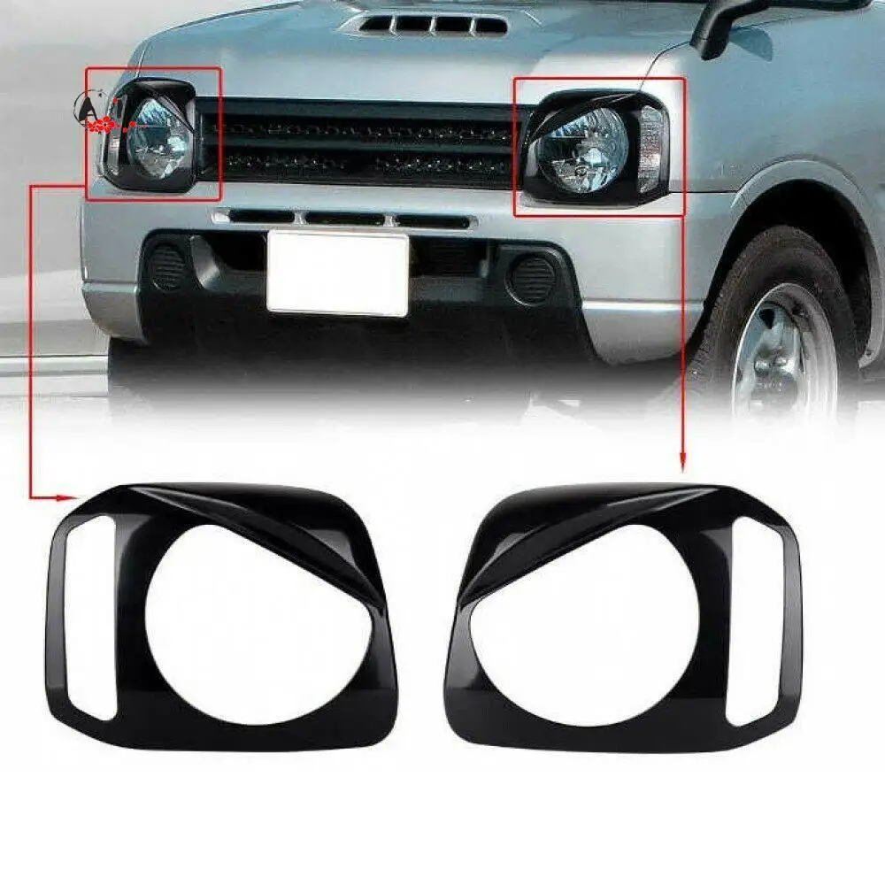 A10E-Lamp Hoods Stickers Car Headlight Light Lamp Cover Garnish For Suzuki Jimny JB23 JB33 JB43 1998-2017