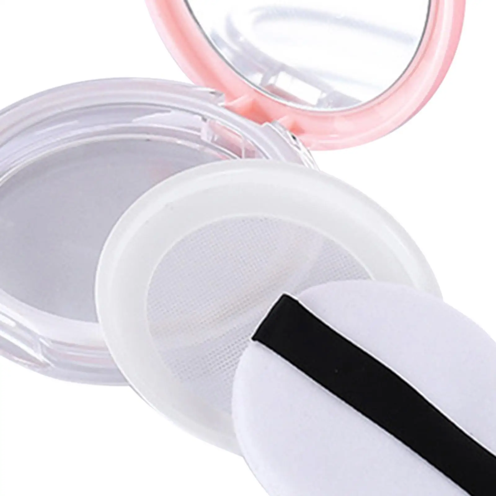 2x contenitore per polvere sfusa con setaccio a rete a specchio 5G accessorio Anti perdite per scopi di viaggio comoda scatola di polvere vuota