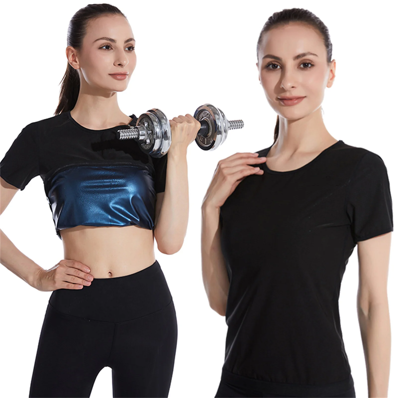 1pc Women's Sauna Sweat Weight Loss Workout Tops Yoga, Running, and Activewear Shapewear Fitness Yoga wear