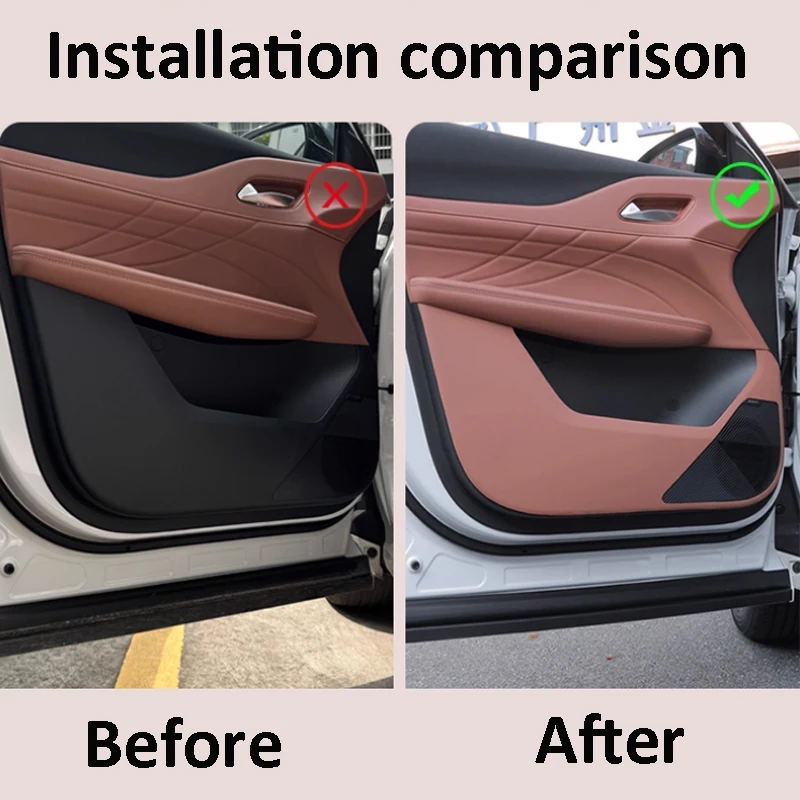 ل Changan UNI-Z UNIZ 2024 2025 باب السيارة مكافحة ركلة الوسادة ملحقات الحماية الداخلية الديكور مكافحة الحشف مقاومة للاهتراء #2