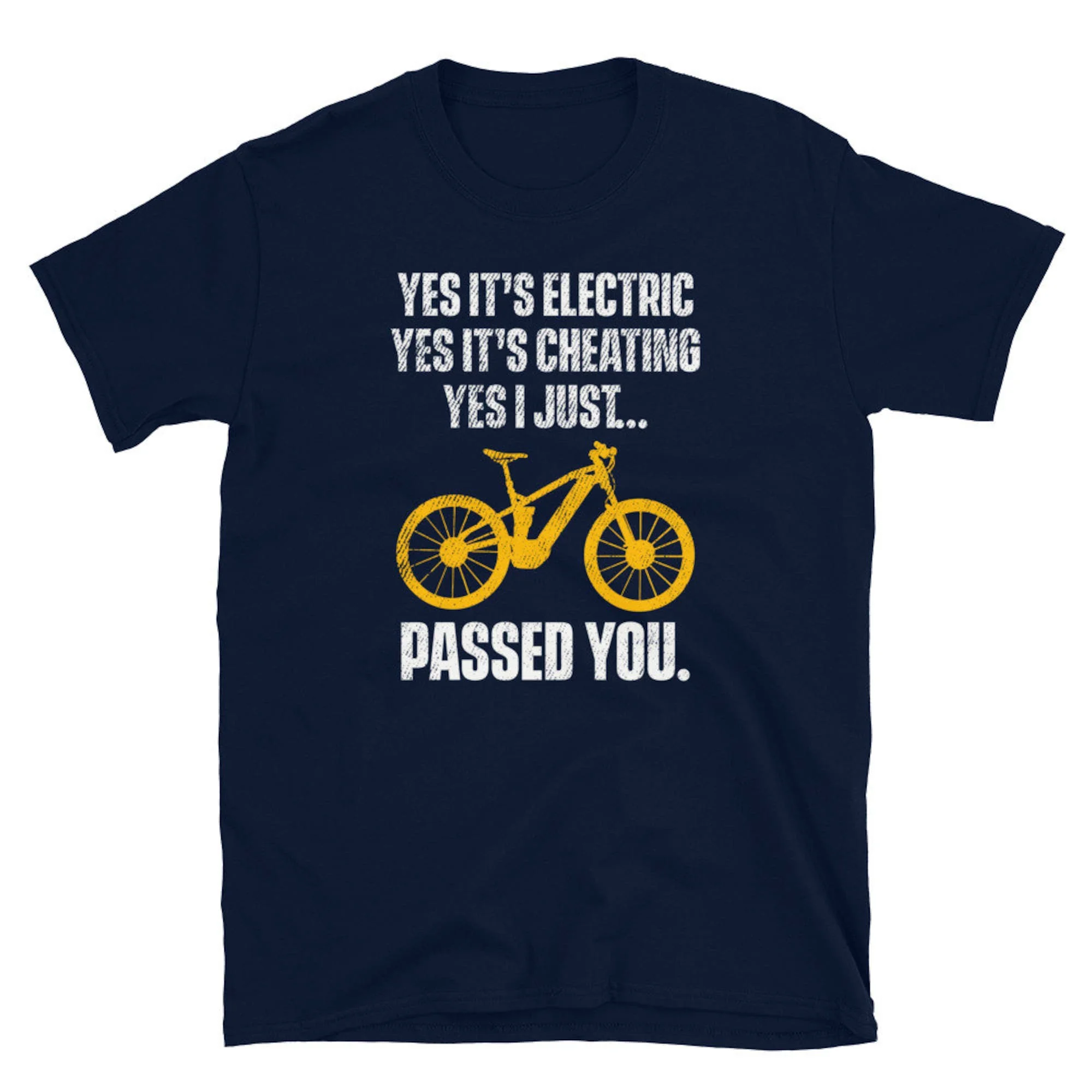 Yes It'S Electric Cheating Funny E Biker T Shirt