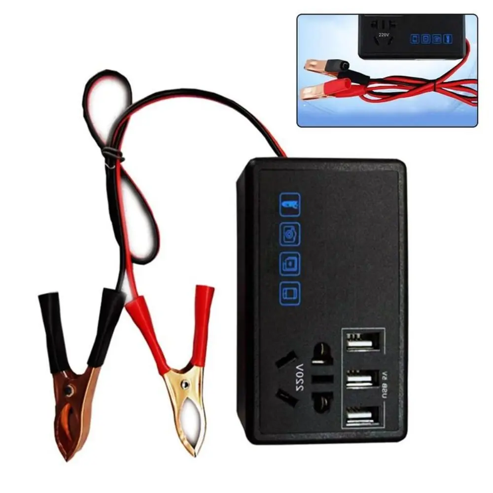 200W Car Power Inverter USB Port DC 12V/24V To DC 220V Car Charger Universal Voltage Conversion Vehicle-mounted Inverter