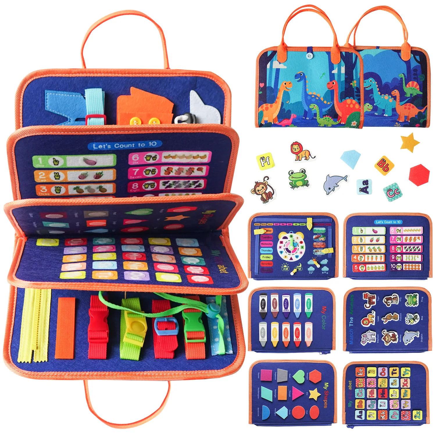 Busy Board for Kids, Montessori Toy, Gift for 3-Year-Old Boys and Girls, Educational Learning Toy, Interactive Busy Book, Christ