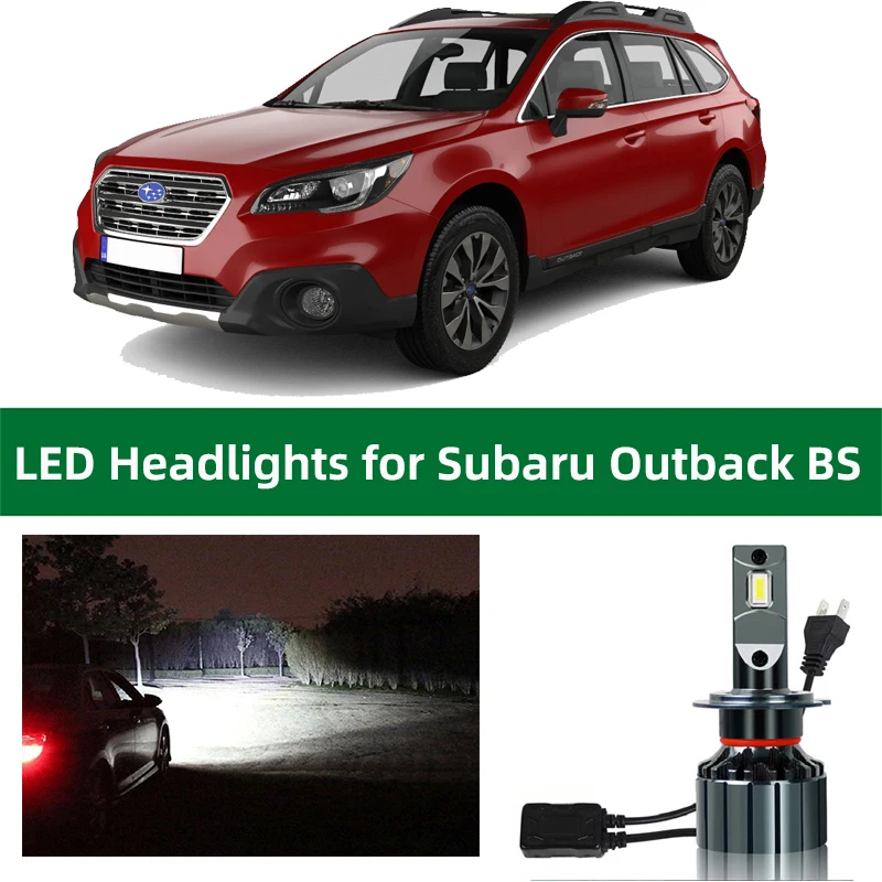 

Car White Headlamp Bulbs For 2014 2015 2016 2017 2018 2019 Subaru Outback LED Headlight Canbus Lighting Low Beam High Beam Lamp
