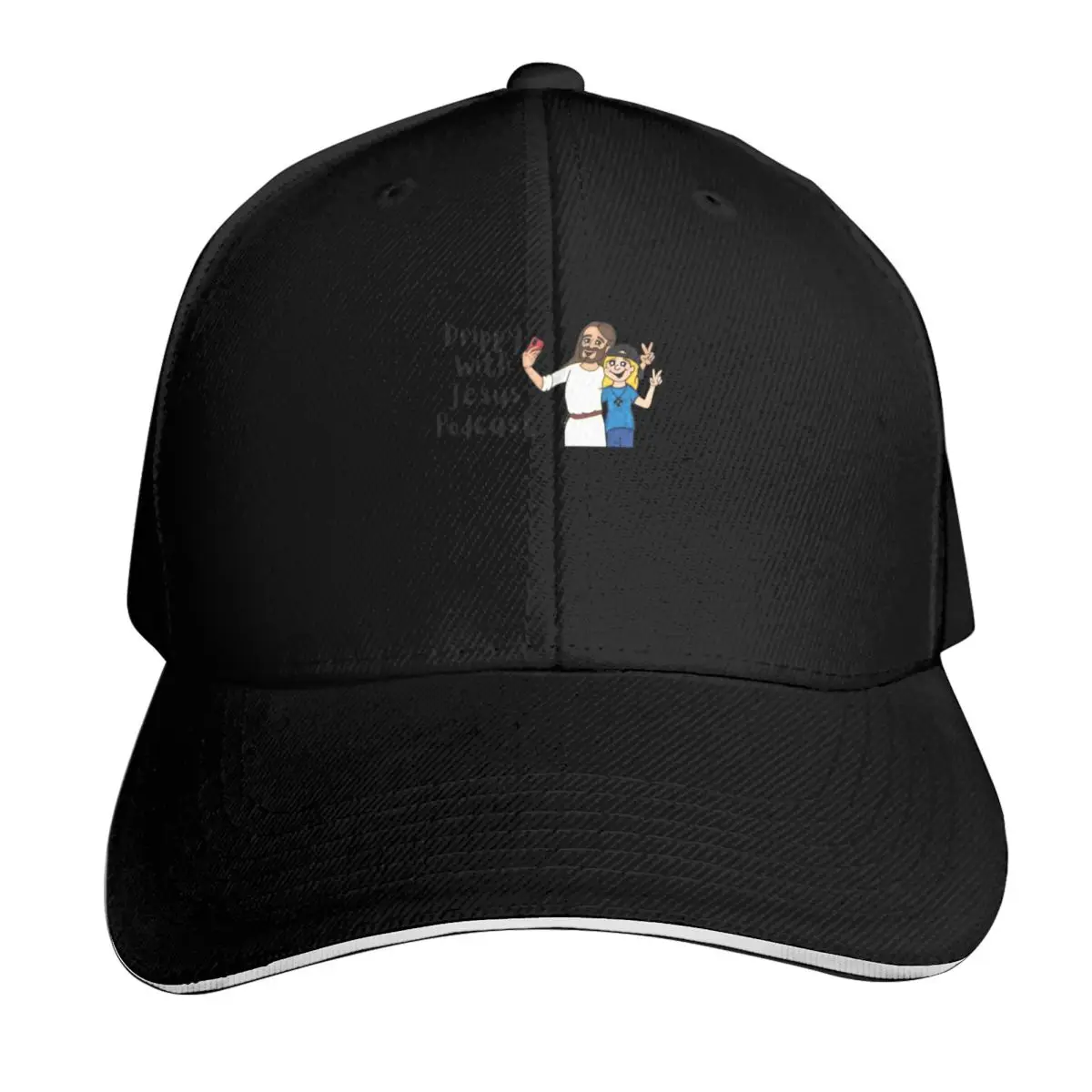 Drippy With Jesus Podcast Baseball Cap Sun Protection UPF 50+ Breathable Mesh Back Adjustable Buckle Closure