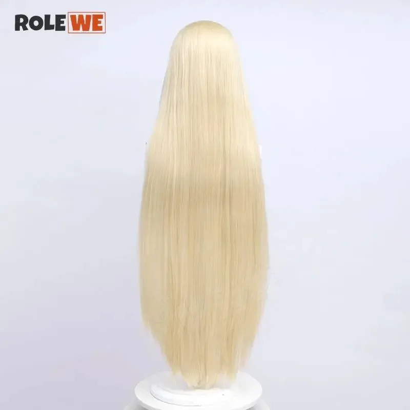 New! Anime Chobits Chi Cosplay Wig 100cm Long Straight Light Golden Wig Chobits Chi Heat Resistant Fibre Wigs + Wig Cap