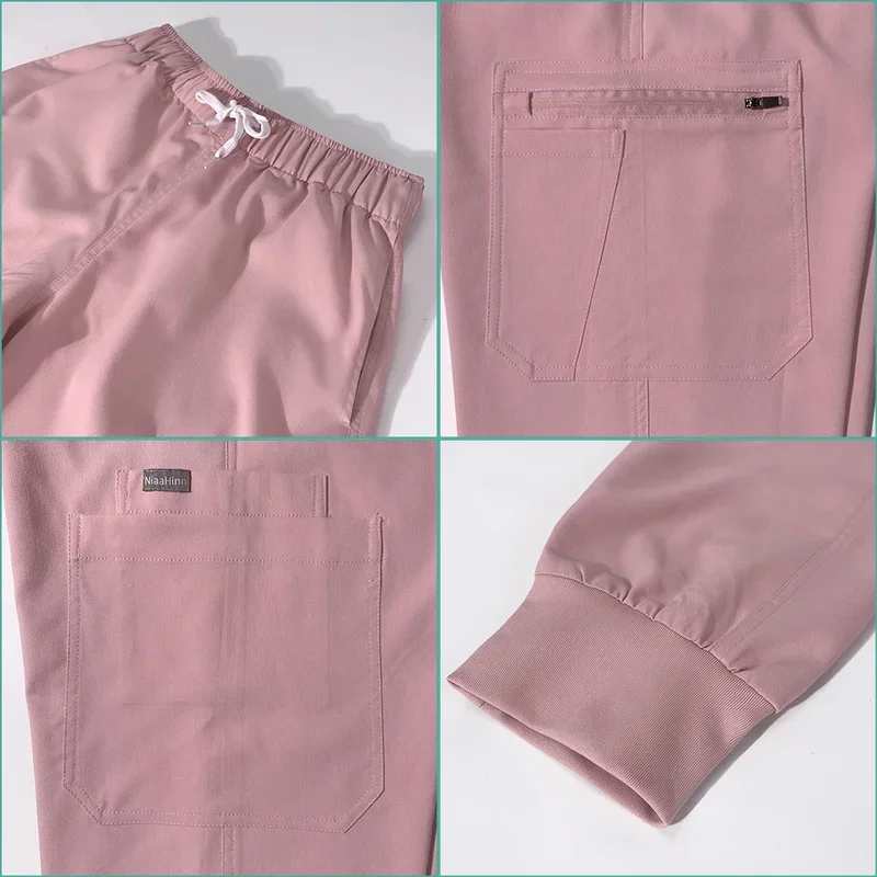 أسعار الجملة ركض الدعك مجموعة للنساء مستشفى الحيوانات الأليفة موحدة بلون فرك الدعاوى ثوب جراحي جيوب متعددة الخامس الرقبة