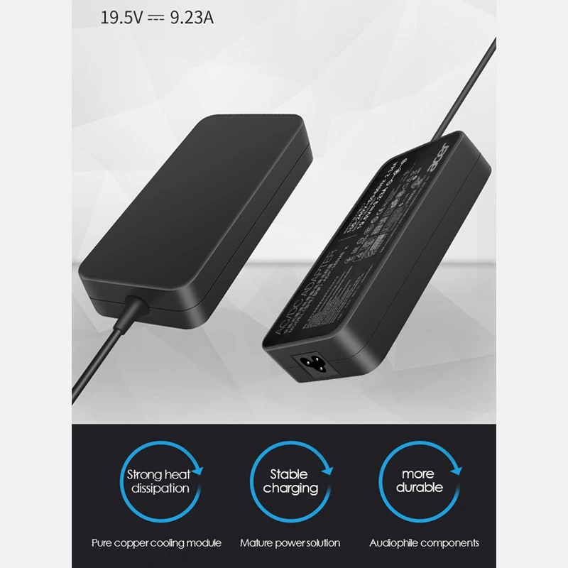 65W ชาร์จแล็ปท็อปเหมาะสำหรับ Acer G900-757W Charger LAPTOP DC: พอร์ต5.5X1.7MM 19.5V9.23A ชาร์จแฟลช