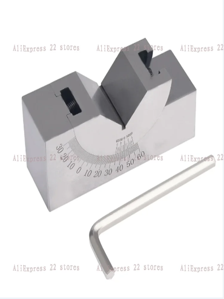 AP30 Precision Alloy Steel Gauge Micro Adjustable Angle V Block Milling Setup 0 to 60 Degree Angle Block Gauge