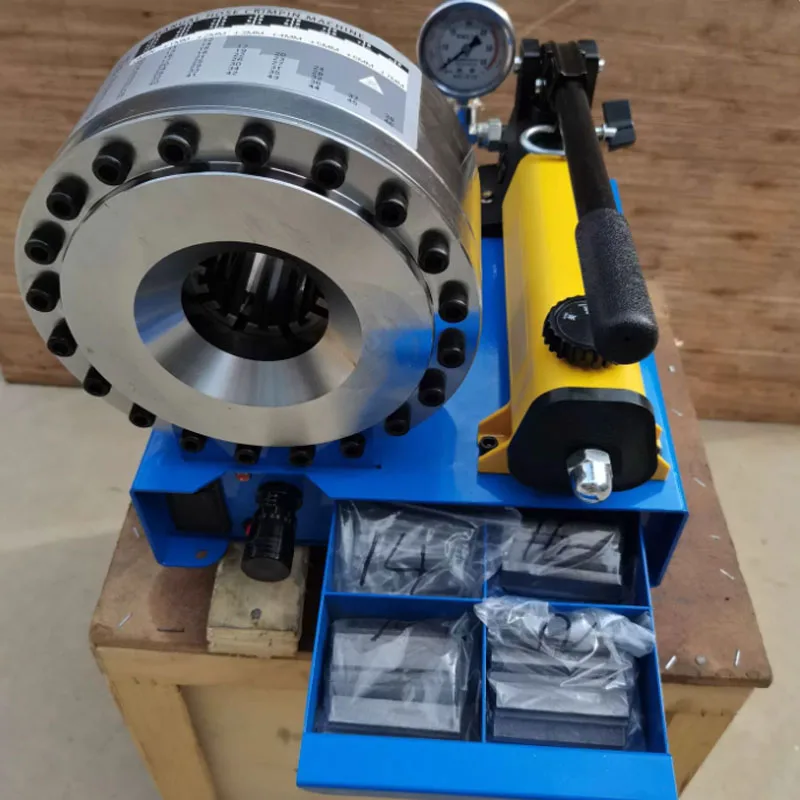 

Гидравлический обжимной станок для шлангов Ручной термоусадочный станок Машина для обжима гидравлических шлангов масляных труб высокого давления с формами