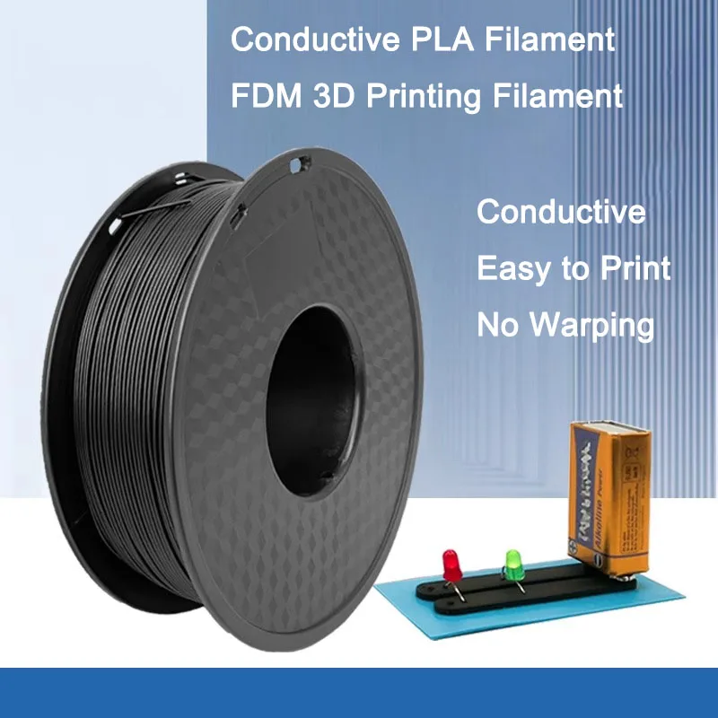 

Conductive PLA 3D Printer Filament 1.75mm 3D Printer Consumables Special 3D Printing Plastic Material FDM Material
