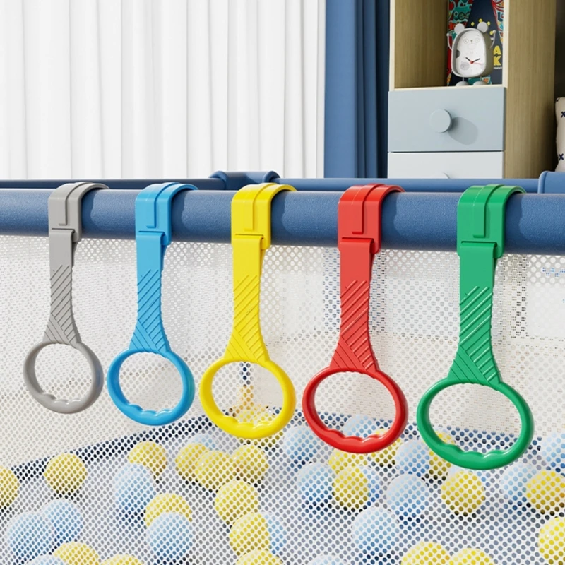 1Pc Playpen Pull Up Rings for Baby Supportive Walking Training Accessories Comfortable Safe Grip Crib Cot Lifting Handle