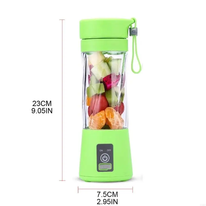 L8RE Переносная мини-соковыжималка, чашка для одной порции, блендер личного размера, USB перезаряжаемый, 380 мл, машина для