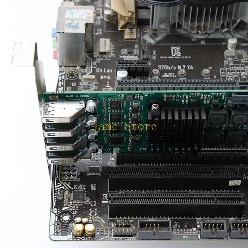 LX0B PCI-E Desktop Adapter Card PCI for Express to 8 USB Ports with 19-Pin for Ca