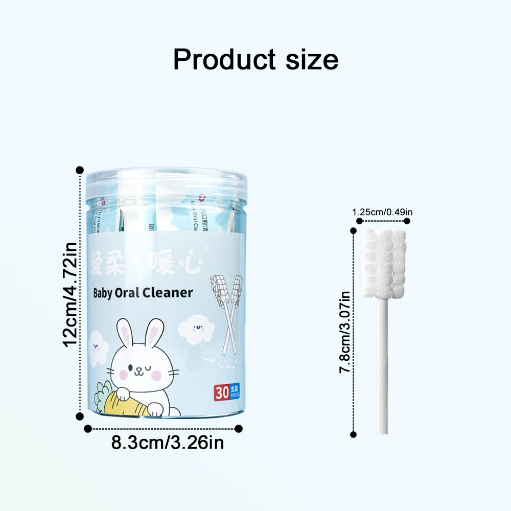 30 قطعة عصا تنظيف فم الطفل المتاح المنظفات الحليب الأسنان الحجاب فرشاة الأسنان الطفل اللسان غسل الوليد رعاية أسنان الطفل