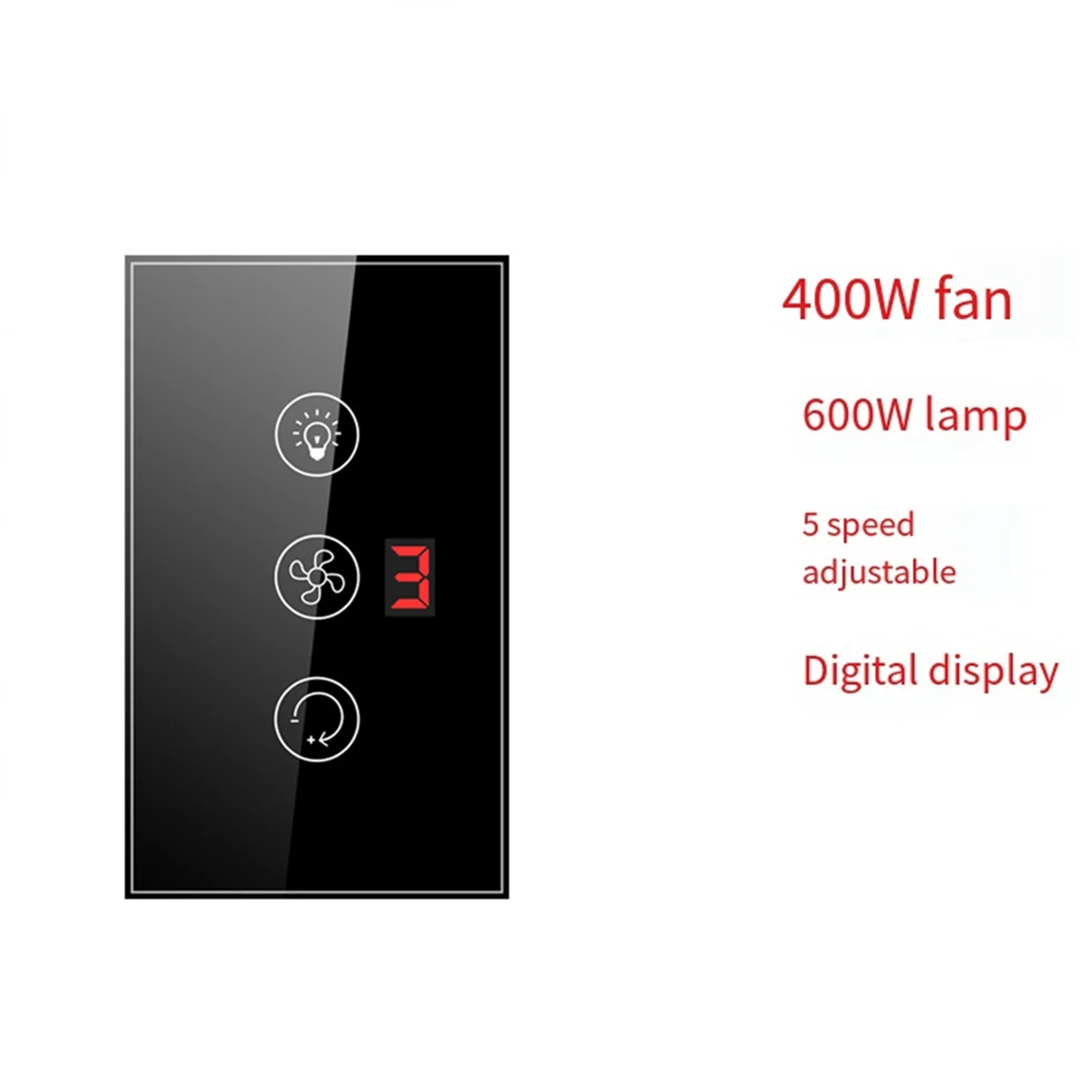 A002 Tuya Wifi Fan Light Boiler Smart Switch Standard Water Heater Touch Switch for Home US Plug