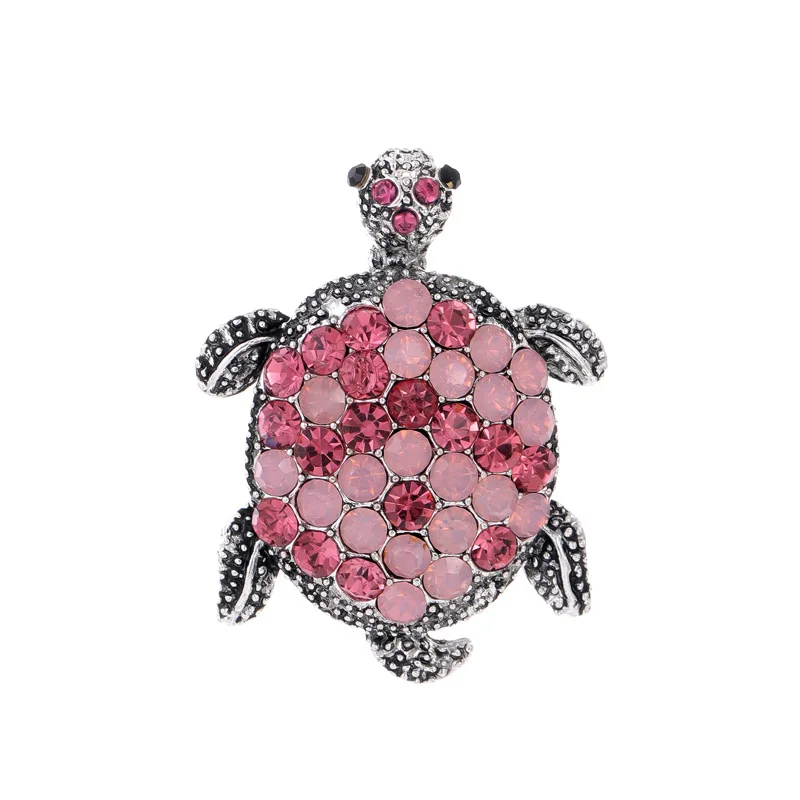 Creative Colorful Turtle Brooches for Men and Women, Rhinestone Crystals, Animal Pins, Jewelry Accessories, Gifts, New Arrivals