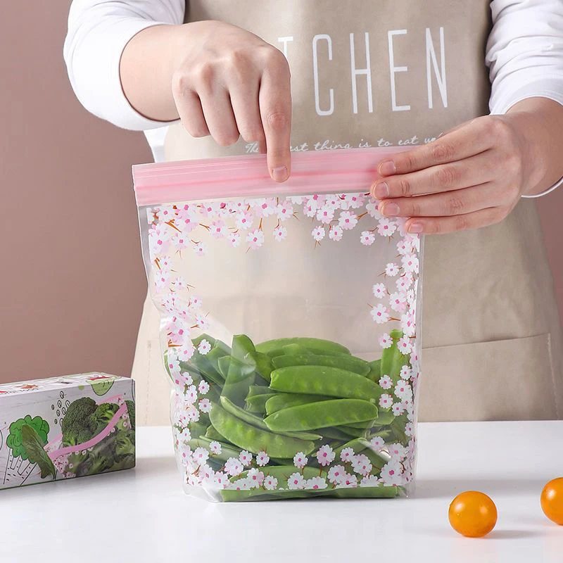 Sealed Bag Food Grade Plastic Bag Self-sealing Thickened Refrigerator Storage and Freezing Special Packaging with Sealing