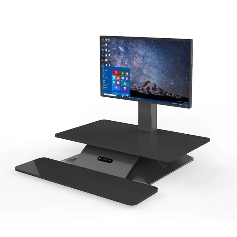 

Modern height adjustable electric standing desk sitting converter