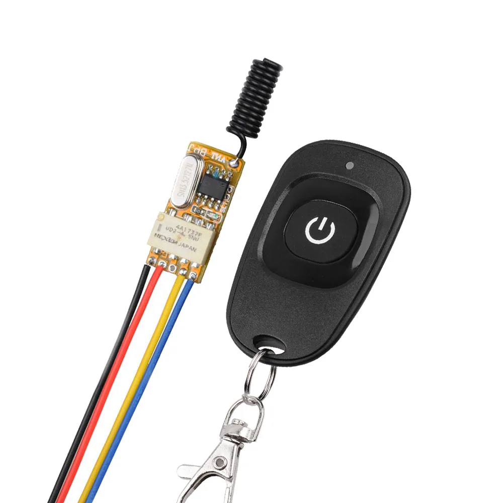 3.7-12V Tiny RF Remote Control Switch 433Mhz Mini Relay Contact Wireless Switches NO COM NC Multi-functional