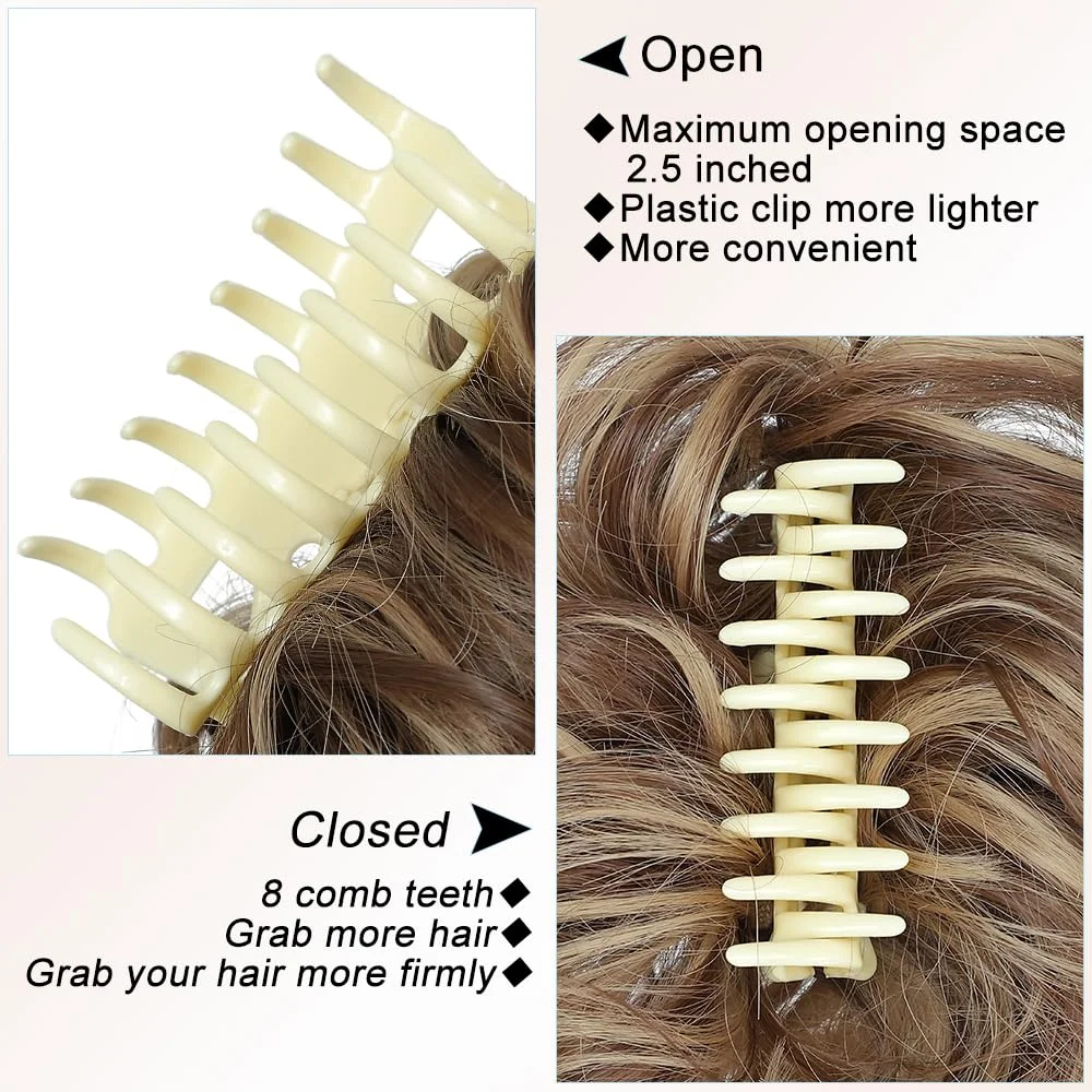 Synthetic Messy Bun Hair Piece Claw Clip Tousled Updo Hair Buns Hairpiece Extensions Curly Faux Bun Hair Pieces for Women