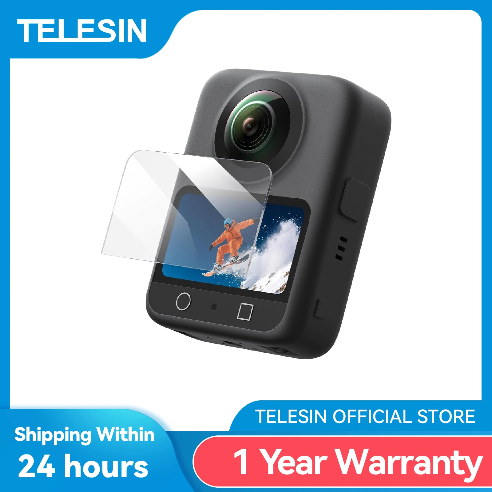 

TELESIN Tempered Glass Screen Protector for DJI OSMO 360 Lens Protection Protective HD Film For DJI OSMO 360 Accessories