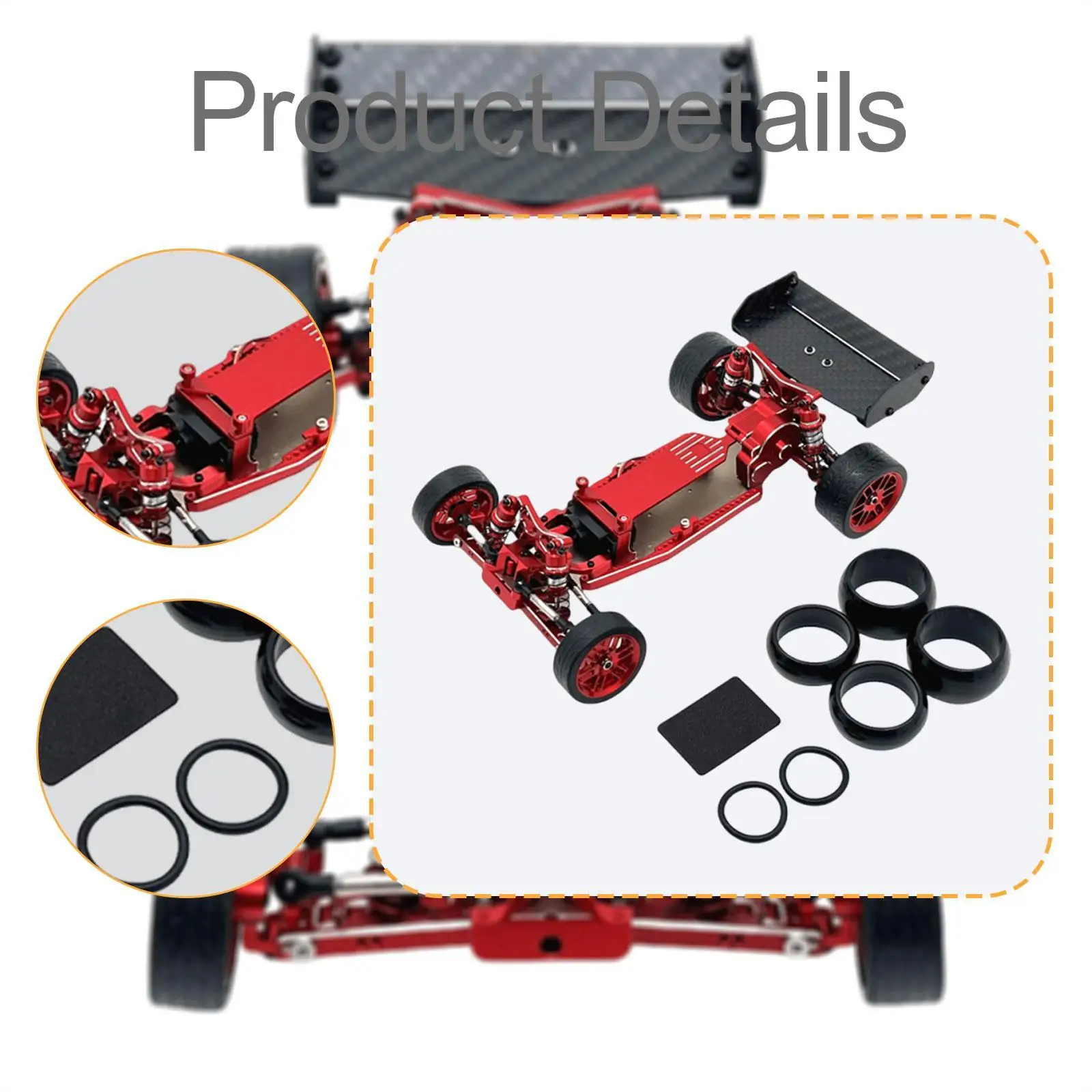 

Комплект рамы шасси для радиоуправляемой машины, прочные алюминиевые запасные части для 1 24 Micro B 24