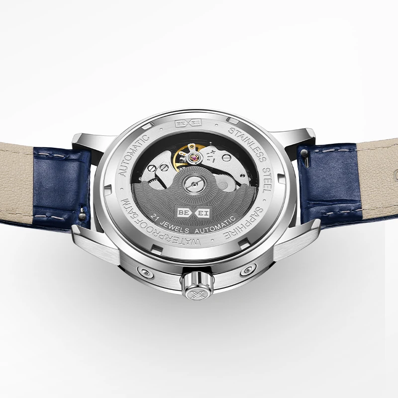 BEXEI 2025 Crystal Bezel  Dial movement mechanical watch Luxury sapphire 5ATM