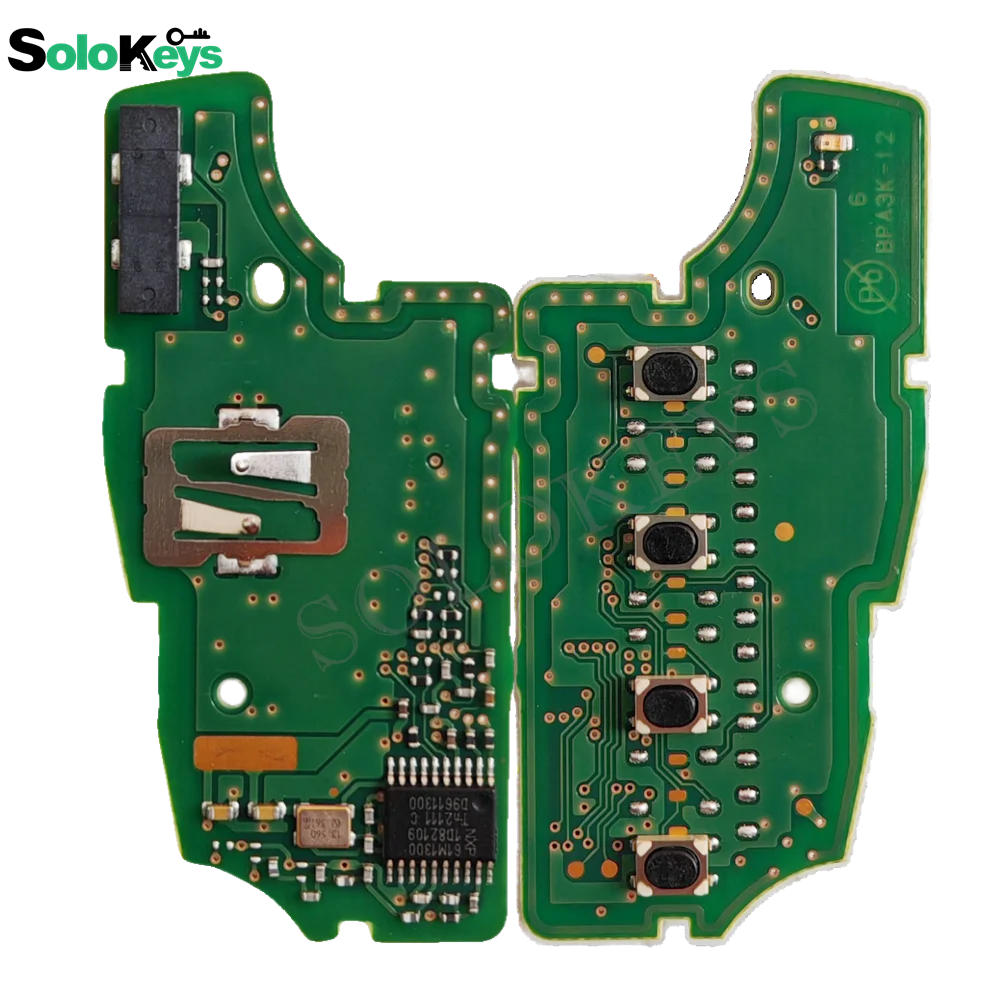 Soloprédire-Clé à distance Flip d'origine CWTWB1G767, 434Mhz, FSK 4A, puce PCF7961M, 3 + 1 boutons pour Nissan Rogue 2014-2018, 28268-4CBl'autorisation