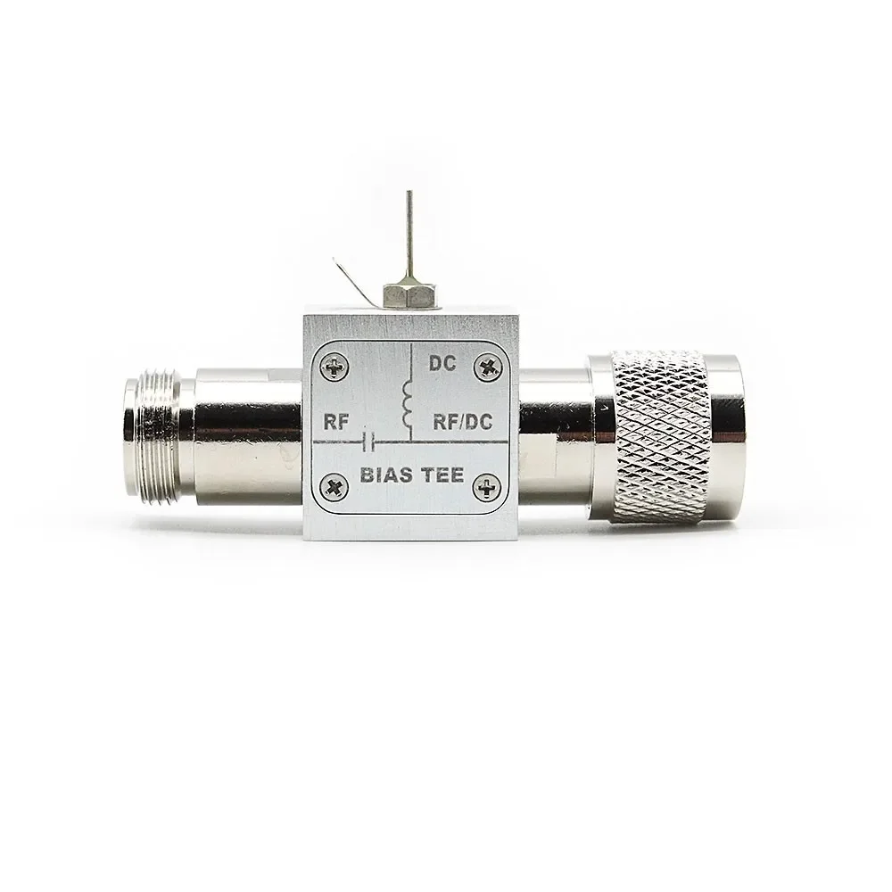 

2026 0.01-3GHz Bias Tee 2A High Current 50V RF DC Block 75ohms with N-Type Female to Male Connector