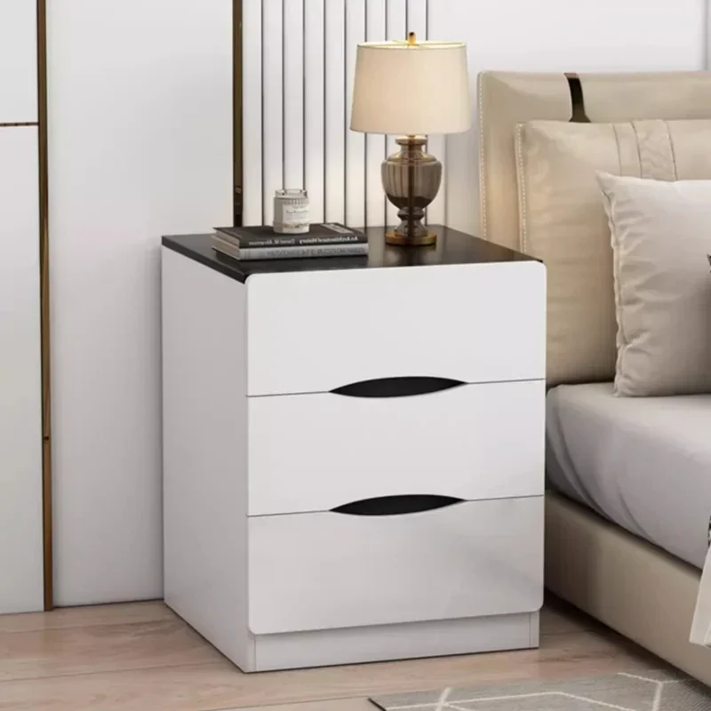 Storage Luxury Night Table Nordic Cheap Modern Bedroom Nightstands White Space Saving Mesitas De Noche Dormitorio
