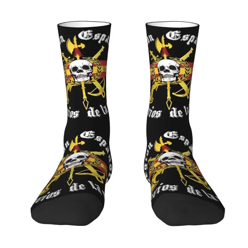 

Spanish Legion Flag Men's Crew Socks Unisex Fashion 3D Printed Dress Socks