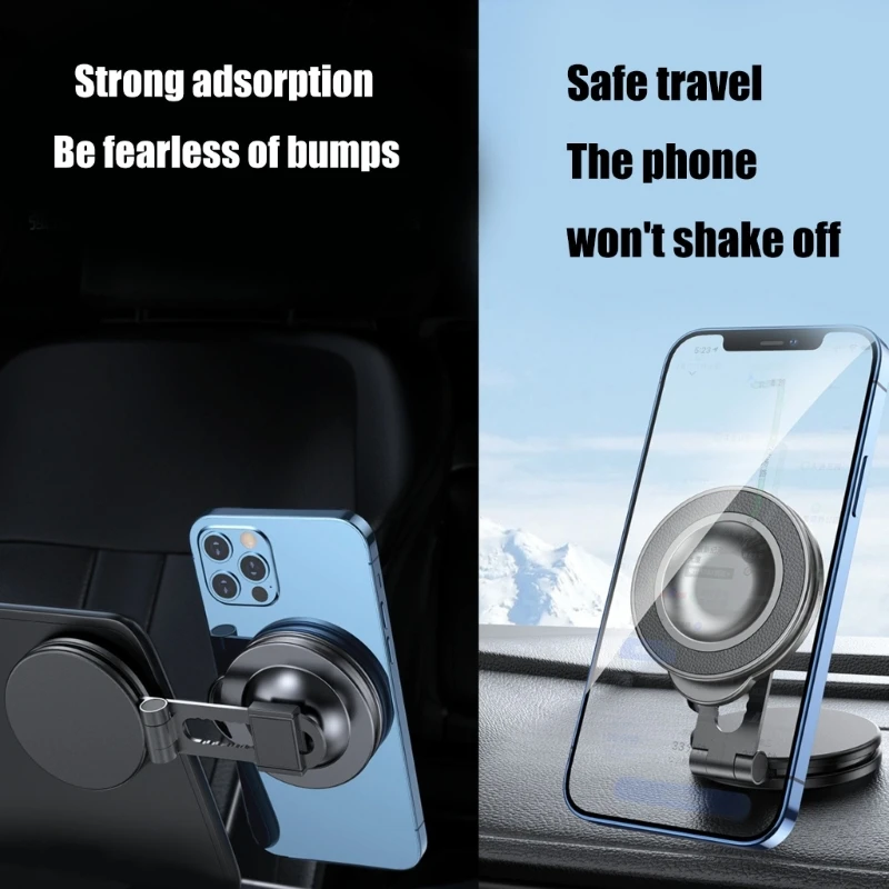 Автомобильное крепление для телефона, складной автомобильный магнитный держатель для телефона, подставка для телефона, приборная