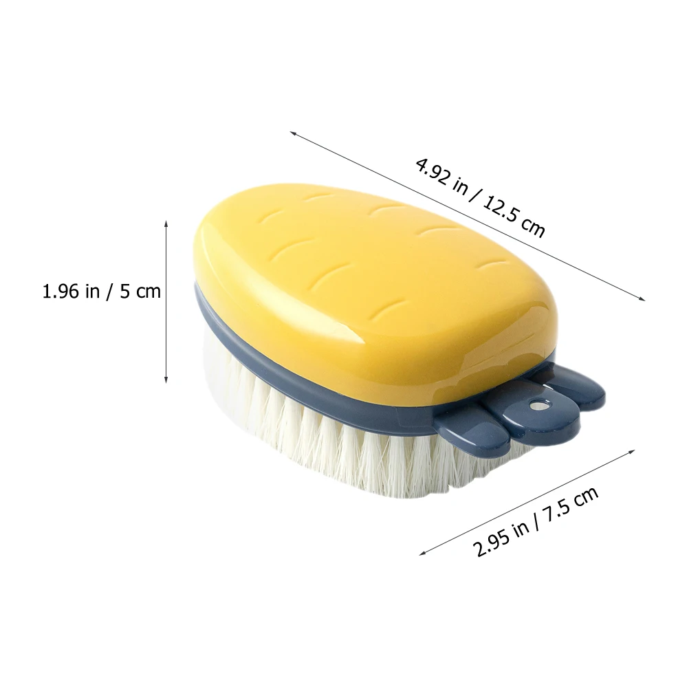 

3pcs Shoe Brush Plastic Retractable Soft Bristles Carrot Design Laundry Scrub Garment Bath Tub Cleaning Tools