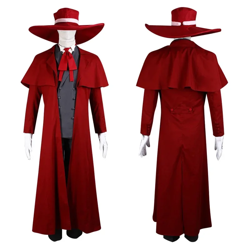 HELLSING أنيمي Alucard مصاص دماء هنتر مصممة تأثيري حلي في نهاية المطاف مصاص دماء زي هالوين تنكري مجموعة كاملة مخصص