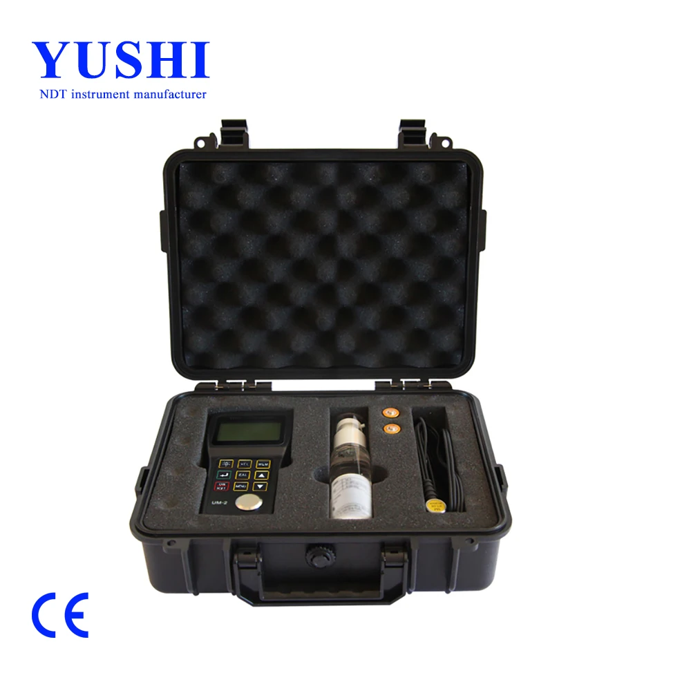 Ultrasonic Through Coating Thickness Gauge 0.8-300mm Measurement Range PT-08 Probe for Metal Plastic Thickness
