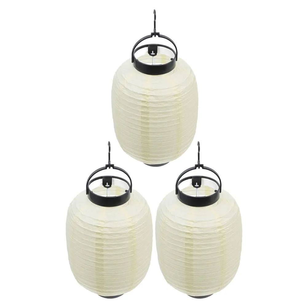 

3 Pcs Foldable Lanterns Light Winter Melon Shaped Paper Lampshade Decorative Asian Lanterns for Party Festivals Weddings