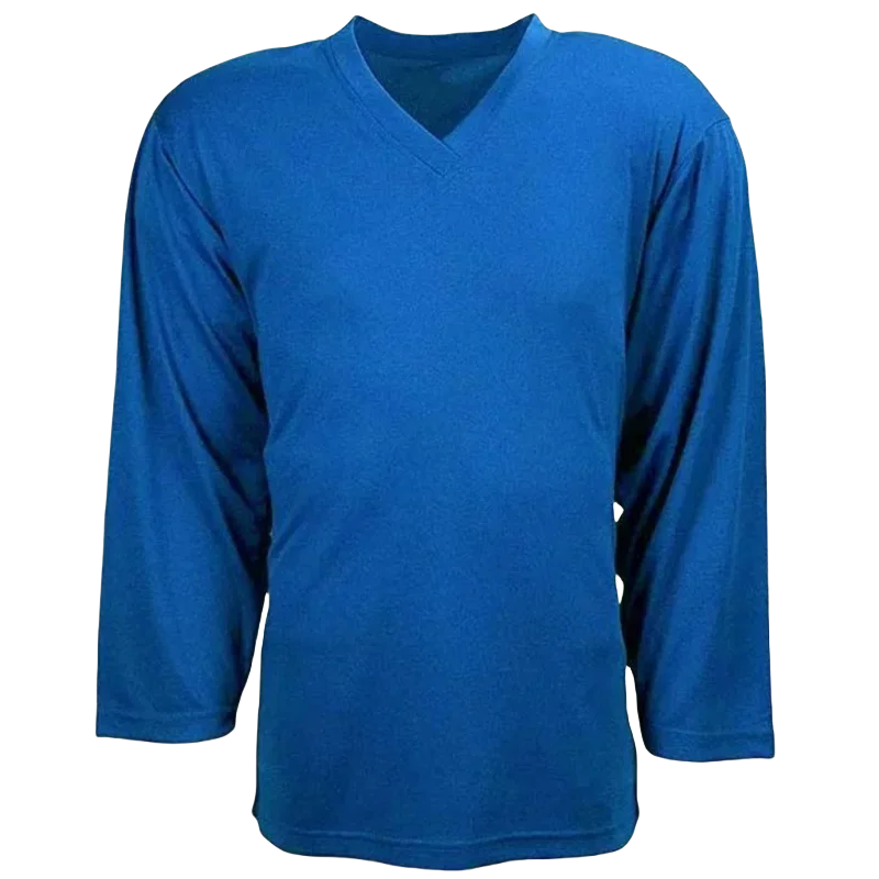 Solid Color Mens Ice Hockey Jersey Outdoor Sportswear Long Sleeve V-neck Loose Training Ice Hockey Shirt Man
