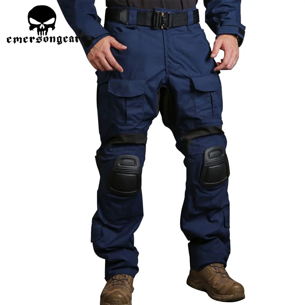 Emersongear G3 Combat Pants Hunting Tactical Nylon Navy Trousers Mens Duty Training Cargo Pants Knee Pads Hunting Pants EM9462