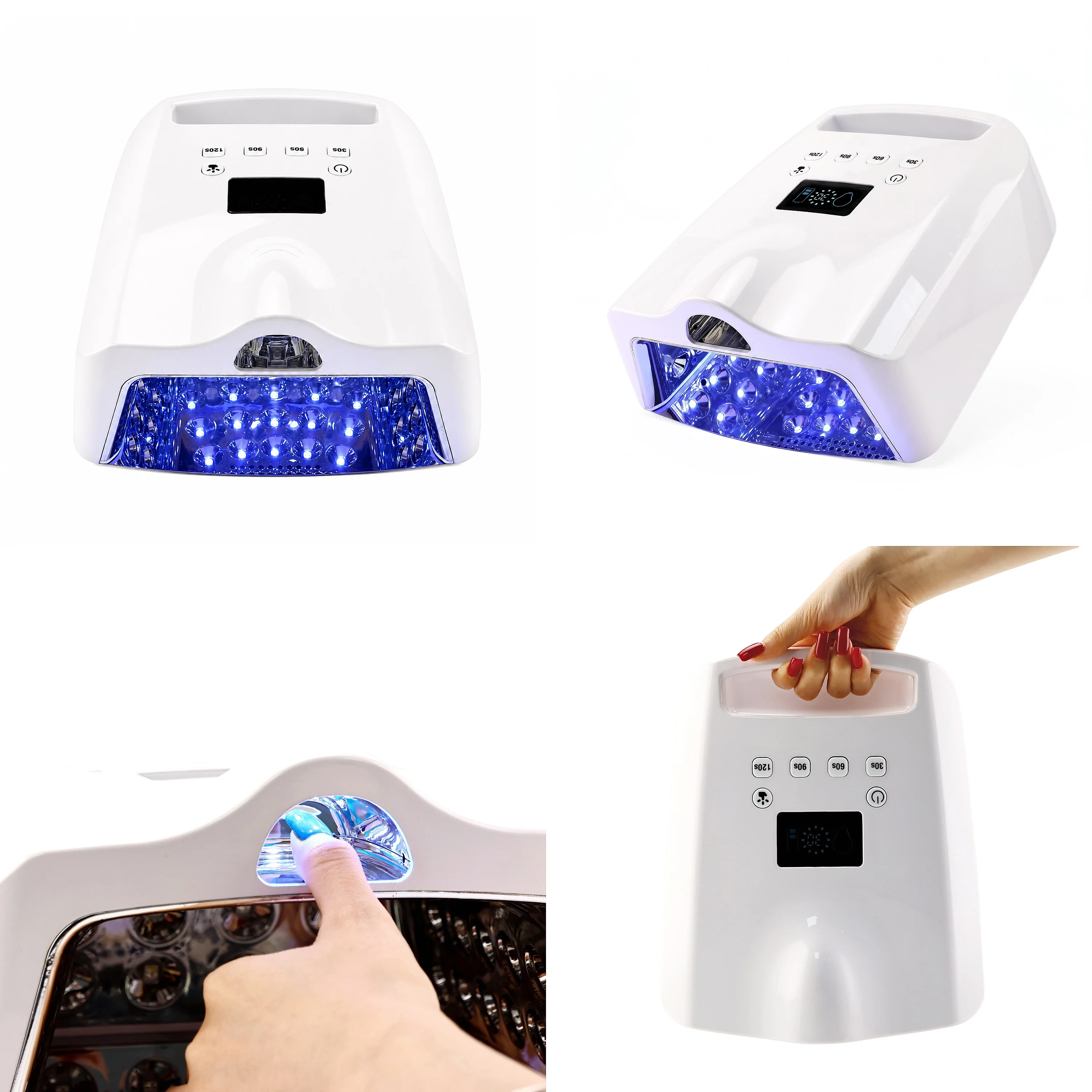 Wholesale OEM Custom Logo Quartz LED Nail Lamp Professional Fast Curing Gel Light Machine with Thumb Curing Area