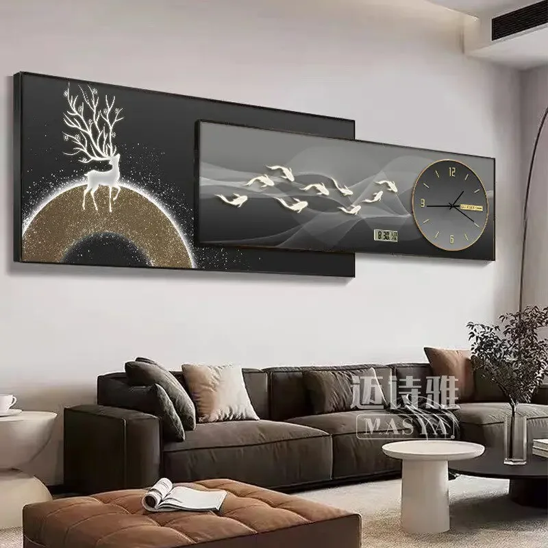 #Home Decor Items Room Watch Clocks 180cm Large Modern Light Luxury Living Room DecorationPainting Perpetual Calendar Wall Clock