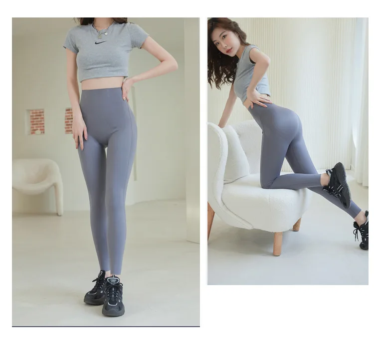 BIVIGAOS Micro-Pressed Butt Lifter Leggings Women 5D Slim Spring Autumn High Waist Fitness Push Up Leggings Sport Shark Pants