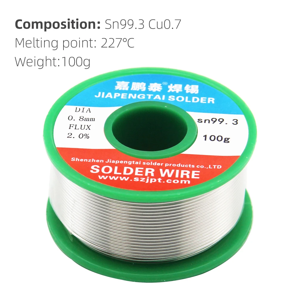 Sn/Cu (99.3%/0.7%) Flux 2.2% filo di saldatura senza piombo 0.8-1.0mm nucleo di colofonia senza piombo per RoHs elettrico