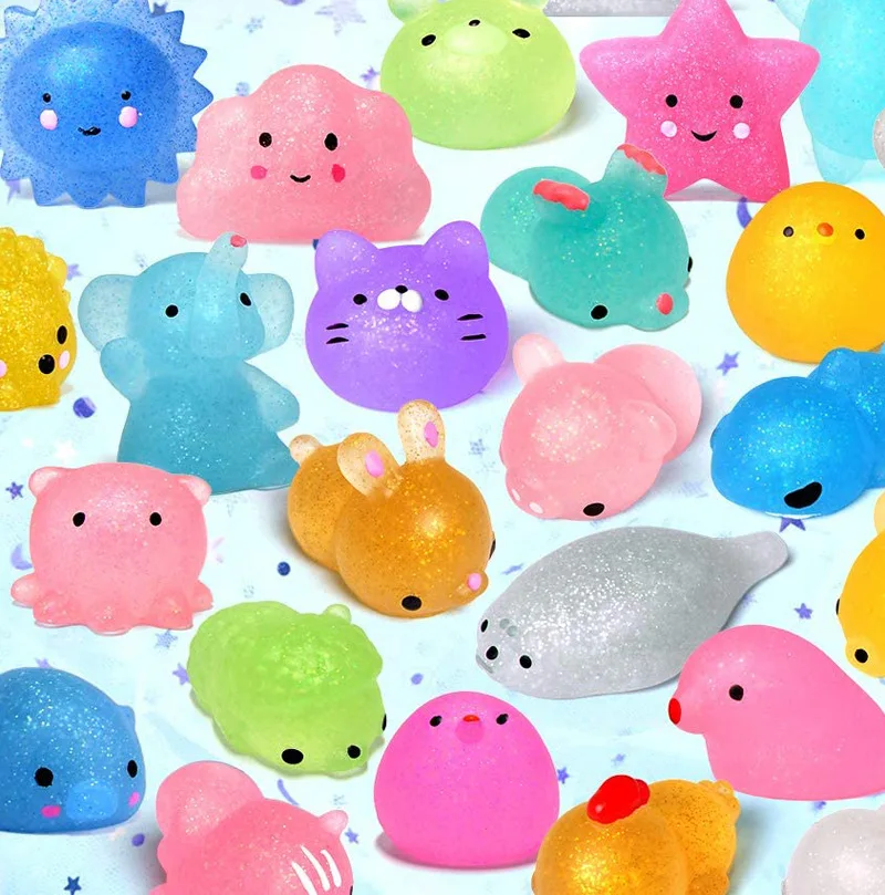 Colorful Mochi Animal Squishy Toys For Kids Antistress Ball Squeeze Party Favors Stress Relief Toys For Birthday