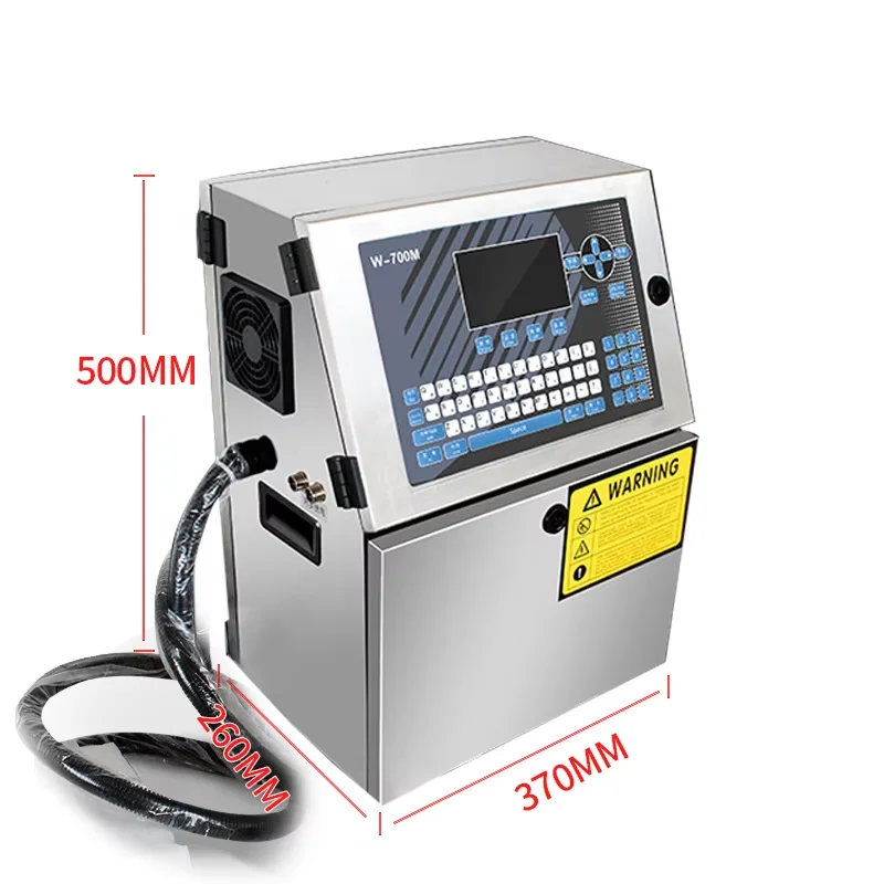 W-700 Smart Automatic Date Coding Machine Food Safe Inkjet Printer With Easy-Change Nozzles Eco-Friendly Production Tool