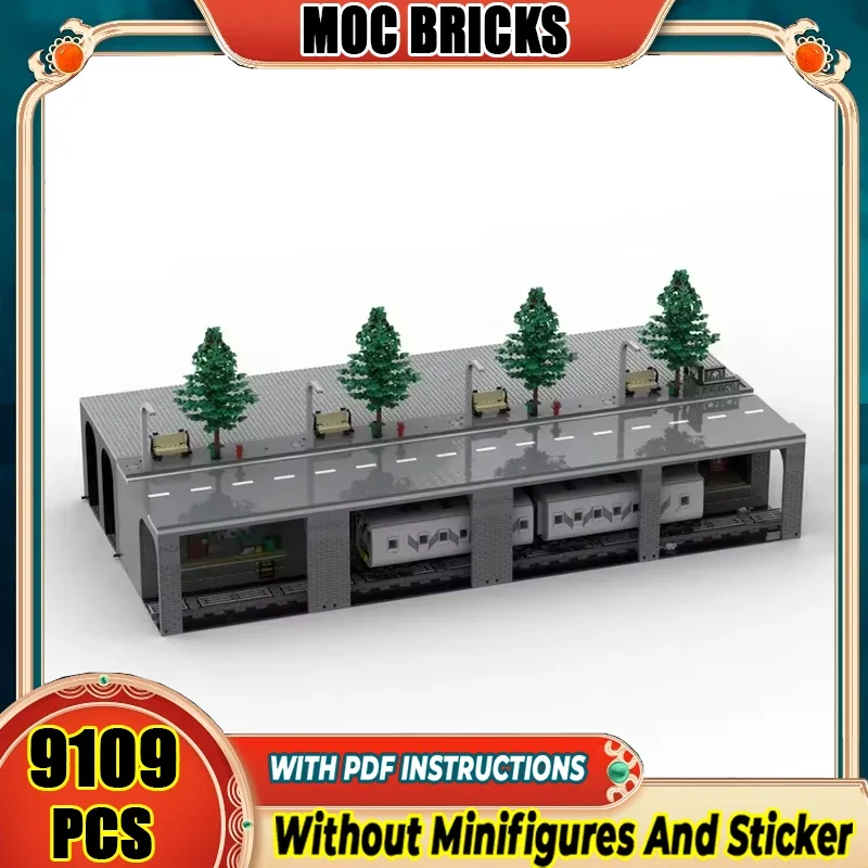 

Street View Model Moc Building Blocks Subway Station with Railway Model Technology Brick DIY Assembly Construction Gifts Toys