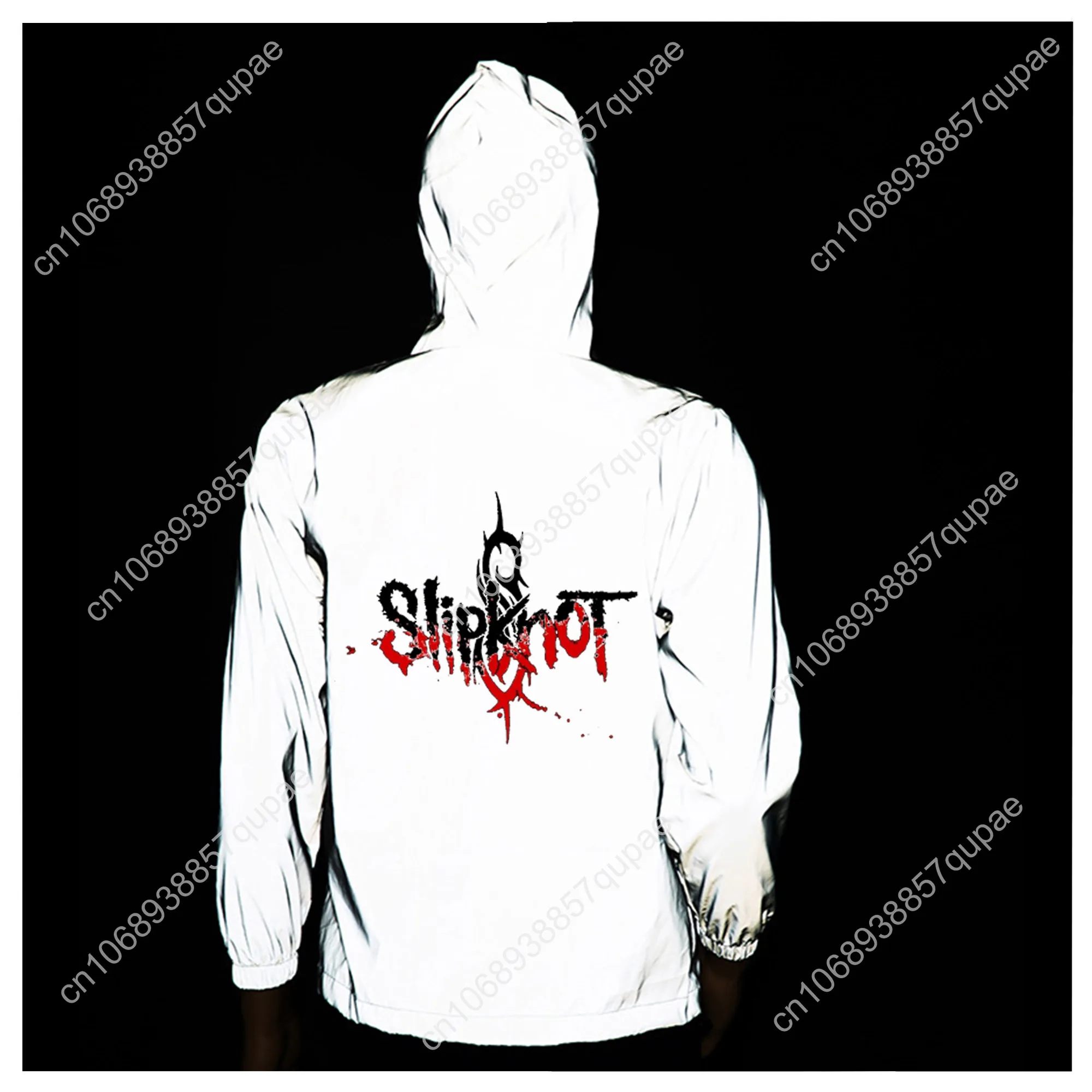 S-Slipknots Heavy Metal Rock Band Reflective Jacket Mens Womens Coat Hooded Windbreaker Runing Pocket Jackets Customized Hoodie