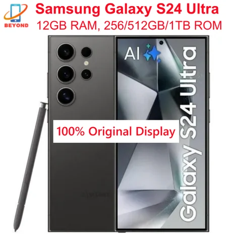 Original Samsung Galaxy S24 Ultra 5G S928U1 S928B S928N S9280 6.8" ROM 256/512GB/1TB RAM 12GB Snapdragon NFC AI Cell Phone