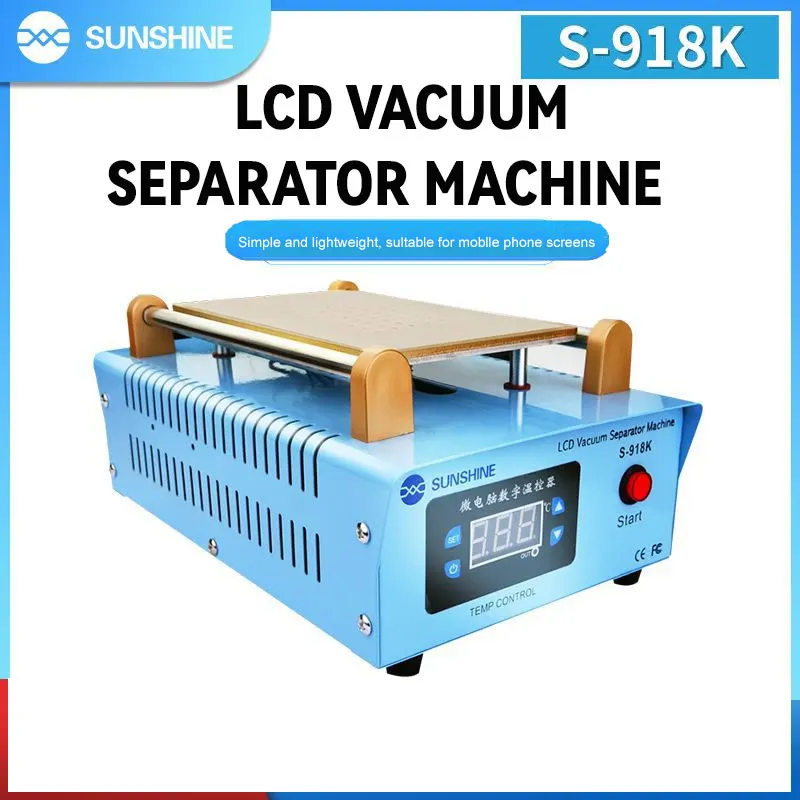 

SUNSHINE S-918k 8.5inch Work Area Heating Plate Vacuum LCD Separator For Mobile Phone Repair Glass Removing Glue Tool