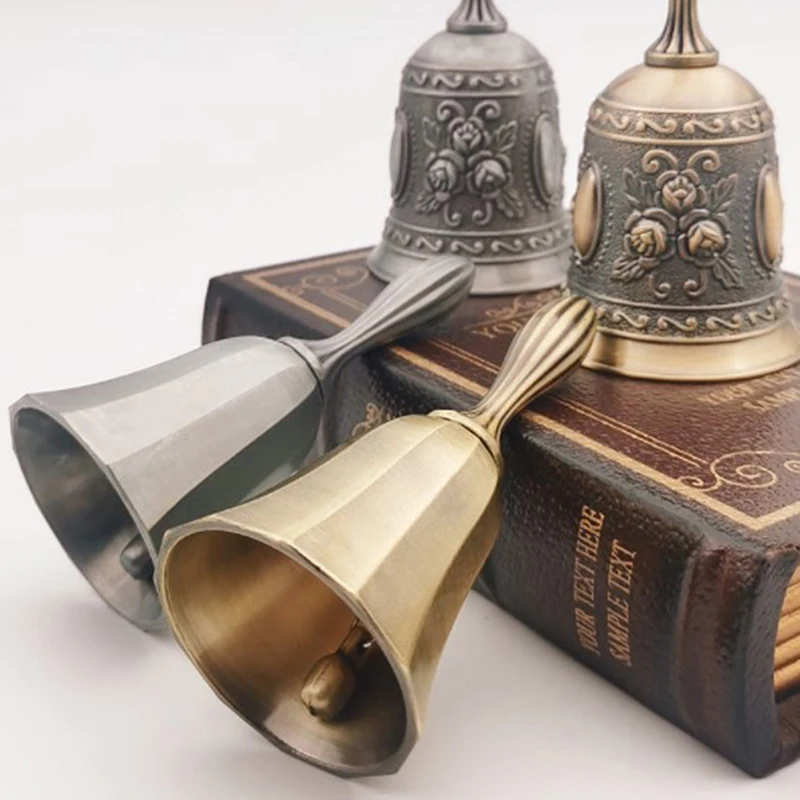 คู่มือ Bell สมาธิ Hand Bell สไตล์วินเทจ Lucky อาหารค่ำสวดมนต์แบบพกพาทิเบตพุทธบริการ Handmade ทองเหลืองการตกแต่งบ้าน